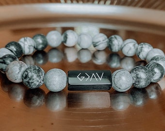 Black Jasper "God Is Greater Than The Highs And The Lows" Bracelet