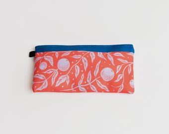 Orange You Glad | Botanical Pencil Case with Citrus Pattern