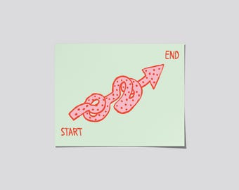 Progress Is Not Linear Art Print