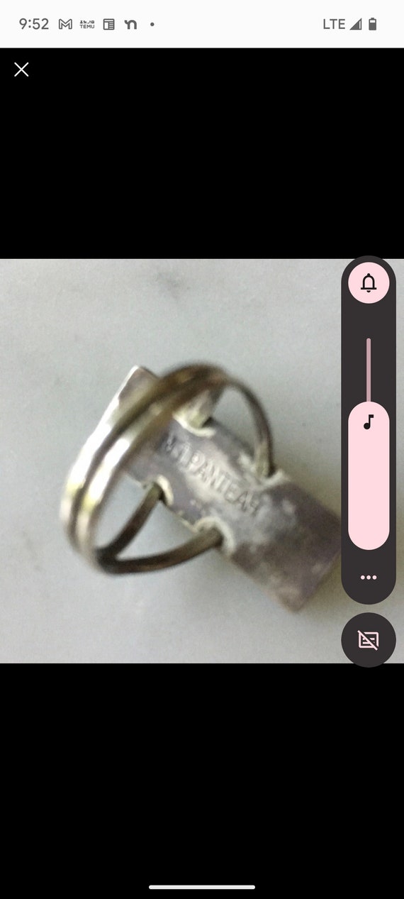 Vintage Native American Zuni Panteah Ring Size 9 … - image 6