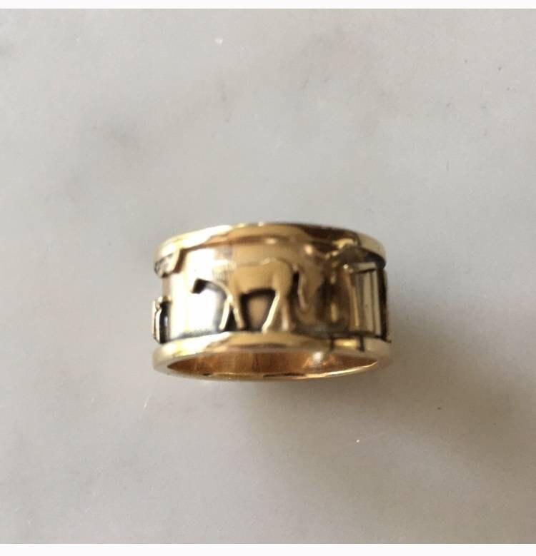 Vintage Native American 14K Gold Storyteller Roland Begay