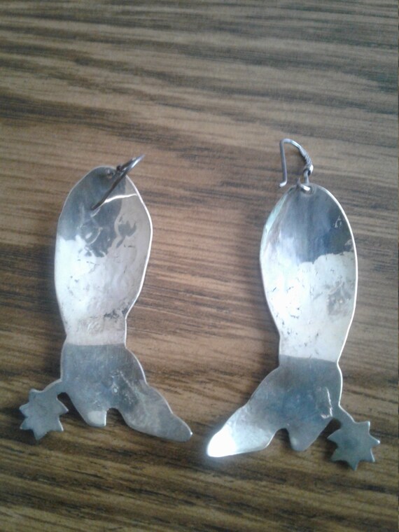 Vintage Native American Navajo Sterling Boots and… - image 3