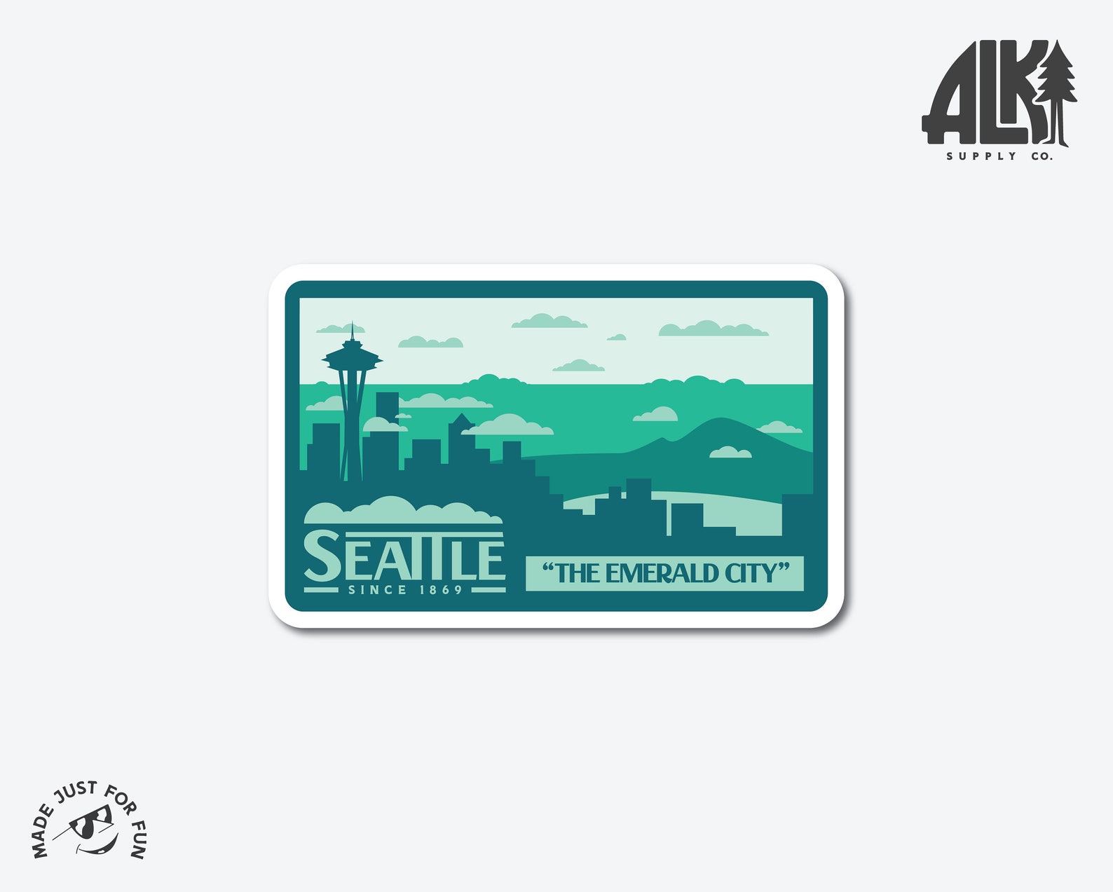 Seattle Sticker Seattle Decal Seattle Skyline Etsy