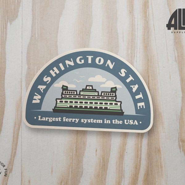 Washington Sticker - Seattle Sticker - Ferry Boat Sticker