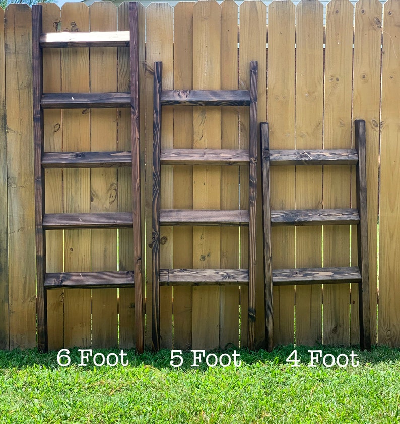 Rustic Wooden Farmhouse Blanket Ladder Towel Ladder Etsy