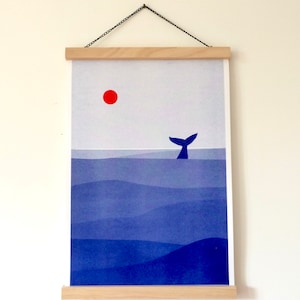 Riso Druck 'Humpback Wal' A3