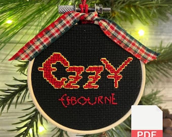 Ozzy Osbourne Cross Stitch Pattern - Etsy