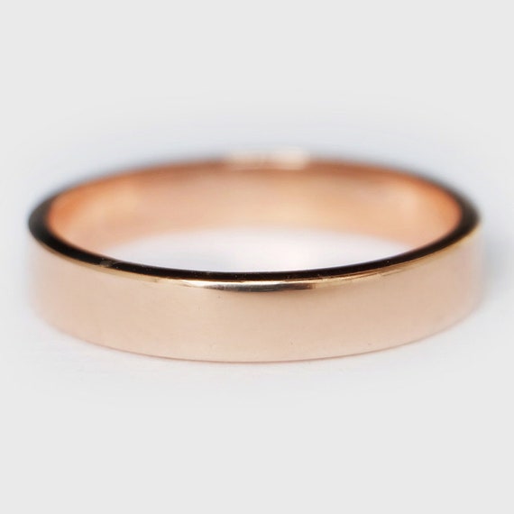Barrel 2mm, 18ct Rose Gold Wedding Ring Complete | DX