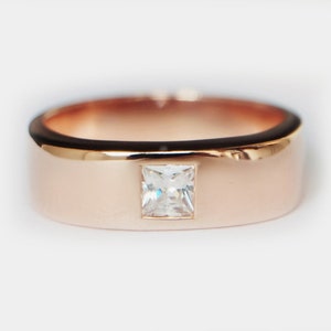 14K Solid Yellow Gold, Mens Diamond Ring, Yellow Gold Ring, Promise Ring, Gifts For Him, Engagement Ring, White Diamonds, Wedding Band