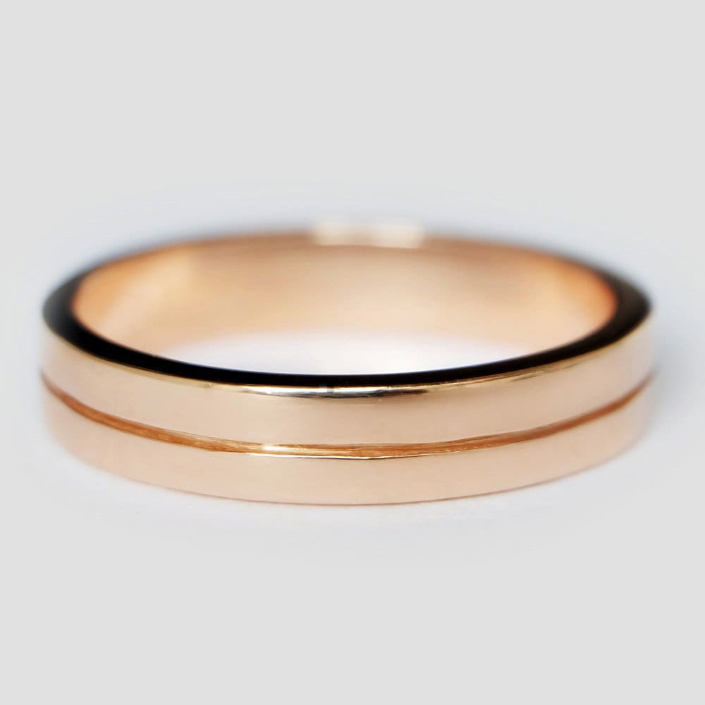 Plain rose hotsell gold wedding band