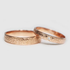 Wedding Bands Set, Couple Rings, Traditional Wedding Band Set, Wedding Band His and Hers, Wedding Rings Woman, Engagement ring, Wedding Band