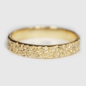 Men&#39;s Wedding Band, 14K Gold Men&#39;s Textured Wedding Ring, Handmade Wedding Men&#39;s, Handmade Wedding Ring, Textured Band, Band Ring for Him