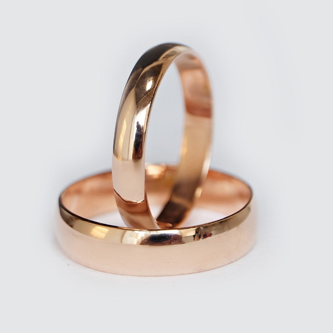 Couple Rings Plain Band Plain Band Set Couple Rings Set Etsy