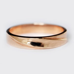 Solid 14k Gold Handmade Wedding Band Ring, Ring For Men