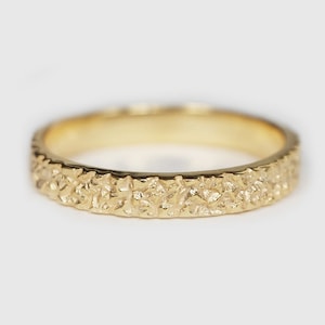 Men&#39;s Wedding Band, 14K Gold Men&#39;s Textured Wedding Ring, Handmade Wedding Men&#39;s, Handmade Wedding Ring, Textured Band, Band Ring for Him