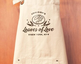 Personalized Sourdough Apron: Heavyweight, Cotton Canvas  (Sourdough2)
