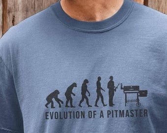 Evolution Of A Pitmaster Shirt: Smoker Grill Gifts, Soft, Heavyweight Cotton