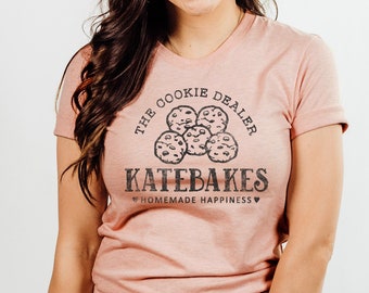 Personalized Cookie Baker Tee Shirts For Women Men Teens, Cute Baking Gifts Accessories TShirt, Customized Cookie Bakery T-Shirts