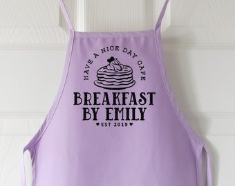 Personalized Toddler Pancake Apron Kids age 2-5, Cute Customized Cooking Gifts For Little Girls Boys, Breakfast Sous Chef Child Aprons