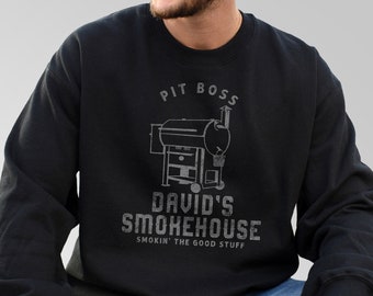Personalized Meat Smoker Sweatshirts For Men And Women, Pellet Smoker Grill Gifts And Accessories, Slow Grilling Sweater For A Grill Dad