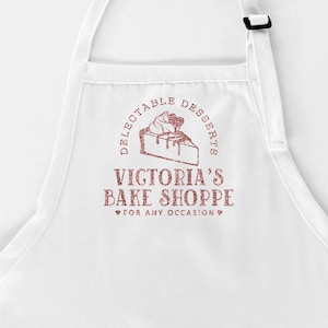 Personalized Cheesecake Apron For Women Men Kids, Custom Apron Cake Baker Accessory Gift, Cute Dessert Apron Baking Gift