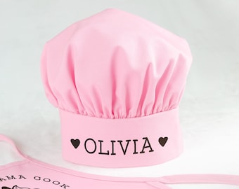 Kids Personalized Chef Hat: Adjustable, Stain Resistant, Made in USA