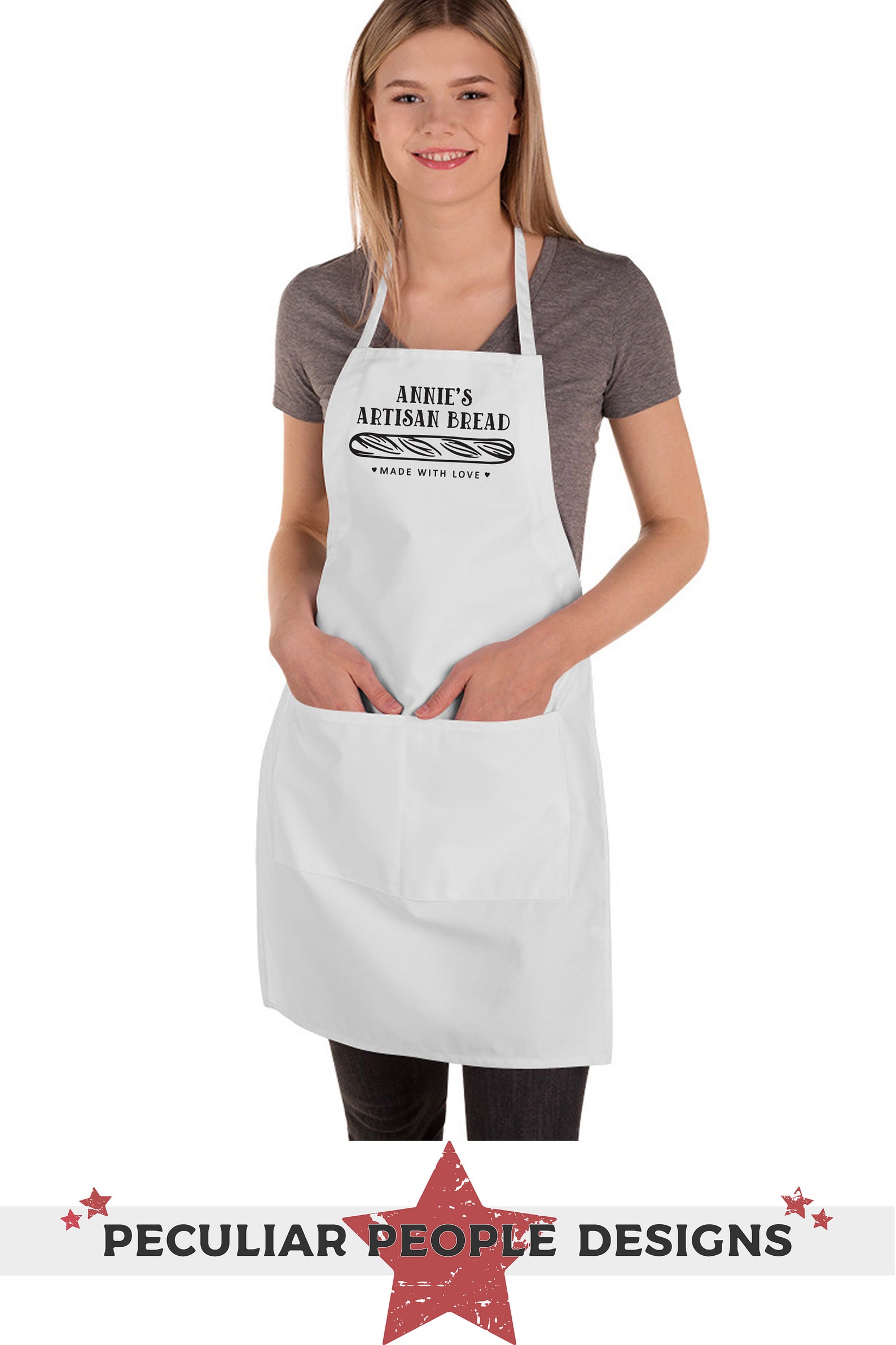 Personalized Baking Apron Cute Bread Baker Customized Gift Etsy