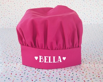 Kids Personalized Chef Hat: Stain Resistant, Adjustable, Made In USA