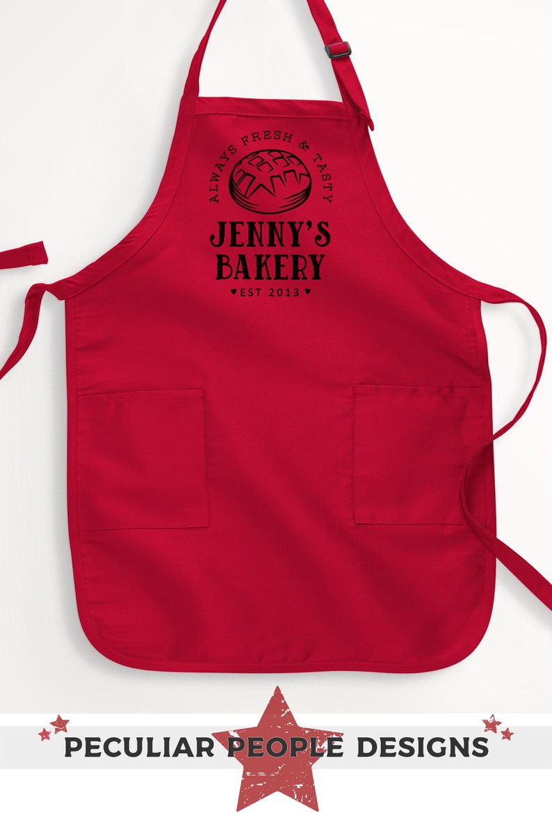 Personalized Baking Apron Cute Bread Baker Customized Gift Etsy