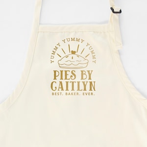 Personalized Apple Pie Baking Apron: Custom Meat Pie Making Gift (Pie1)