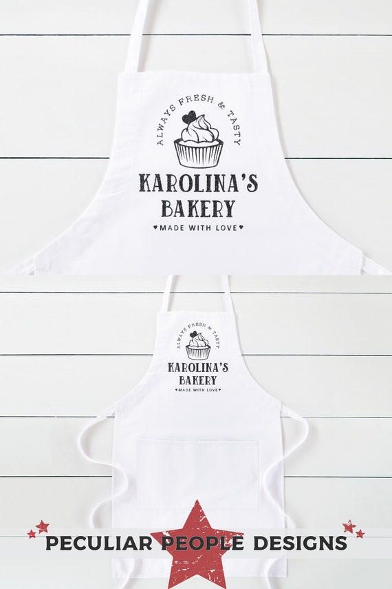 Personalized Name Baking Apron Cute Cupcake Apron Customized