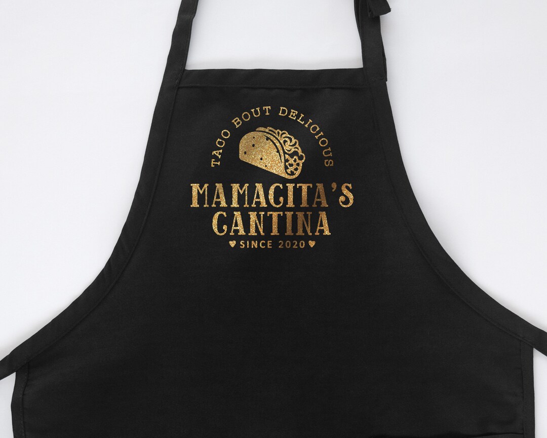 Personalized Taco Aprons for Men Women Teen Kids, Cute Mexican Food Cooking Gifts for Fathers