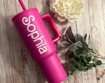 Personalisierter Hot Pink 40 oz s|m Tumbler Bar Bie Doll inspiriert