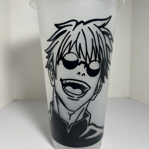 Anime cat, jo, Cold cup, , 24 oz, JJK,  Goj, o, Drink ware, Anime Drink ware, best friends, Starbucks cup