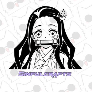 Kawaii Bamboo Girl, Anime, Vinyl Decal, sticker, Water Resistant, Car Decal, Anime Car Decals, Anime-Inspire, Anime Stickers