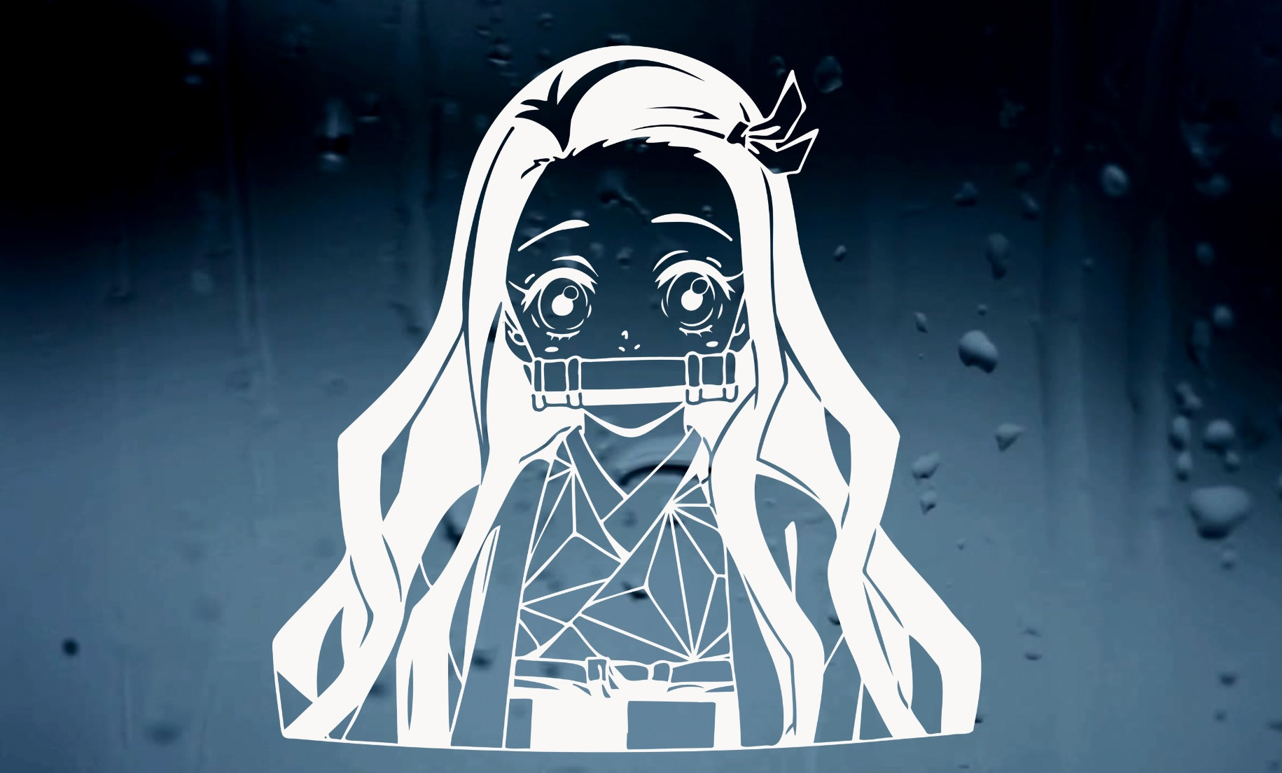 Nezuko - Anime Girl - Beach Waifu - Satin Poster - Original Demon Slayer Art
