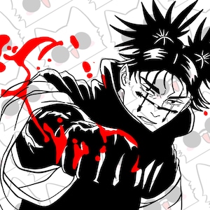 CH0S0, Decal, Custom Decal JJK, Anime Cursed Blood Sorcerers, Anime Manga Sticker, JJKai sen, Anime Car sticker, Anime Sorcerer, Vinyl Decal
