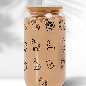 Obstkorb inspiriert, vZodiac Tiere, Tohru & Kyo, 16 Unzen Libby Glas, Anime Glas, Manga Geschenk, handgefertigtes Trinkgeschirr, Anime Trinkgeschirr