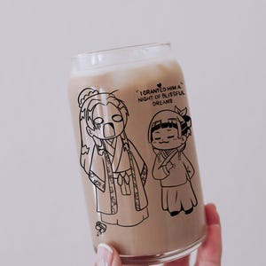 Anime inspired Apothecary, Diaries - Maomao, Can Glass, Anime Iced Coffee Cup, Manga Gift, Anime Drinkware, MaoMao & Jinshi