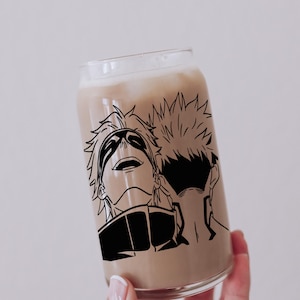 Satoru Gojo Jujutsu, Kaisen, Gojo Glaswaren, JJK, Anime Eiskaffeetasse, Manga Geschenk, handgefertigtes Trinkgeschirr, Anime Trinkgeschirr, 16 oz