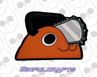 Anime dog, po, LCar sticker, CSM,  chainsaw dog, orange dog, Decal, Anime stickers,dog sticker