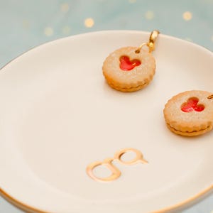 Pendientes de galleta de Mickey Jam: joyería de arcilla polimérica inspirada en los bocadillos de Disney / Ligeros y hechos a mano