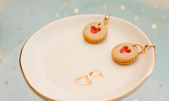 Mickey Jam Cookie Earrings – Disney Snack-Inspired Polymer Clay Jewelry | Lightweight & Handmade