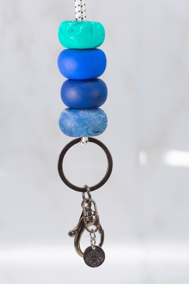 Sea Foam Beaded Teacher Lanyard