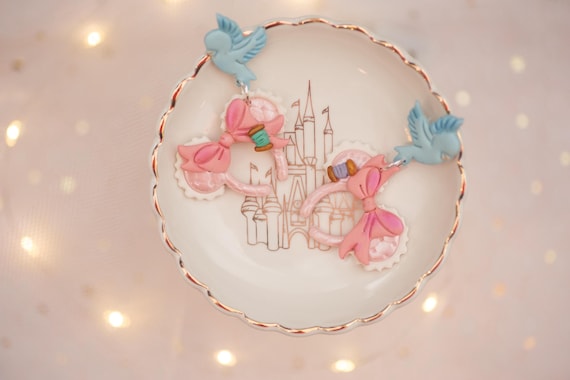 Going to the Ball- Minnie Ears Medium Sized Lightweight Earrings