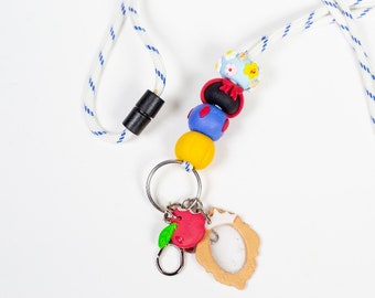 The Fairest of Them All- Lanyard with Apple and Mirror Charms