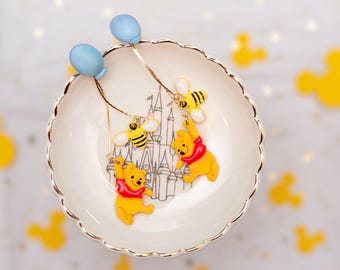 A Little Black Rain Cloud- Silly Ol’ Bear | Lightweight Clay Earrings | Pooh Bear Inspired