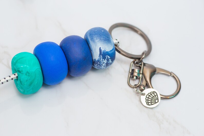 Sea Foam Beaded Teacher Lanyard