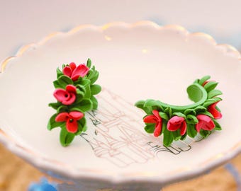 Hawaiian Crown | Moana Inspired | Huggy Earrings | Handcrafted | Lightweight Earrings