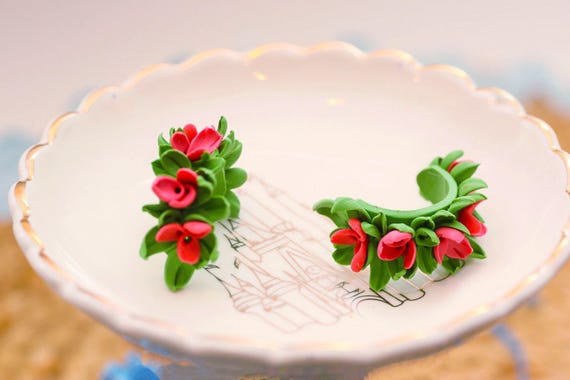 Hawaiian Crown | Moana Inspired | Huggy Earrings | Handcrafted | Lightweight Earrings